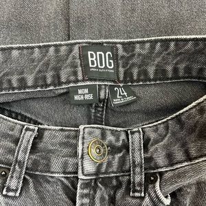 UO BDG Mom High Rise Black Jeans